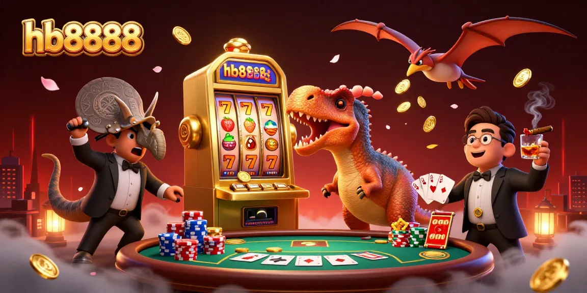 hb8888 players enjoy 3D jackpot excitement as a pachycephalosaurus activates the slot machine