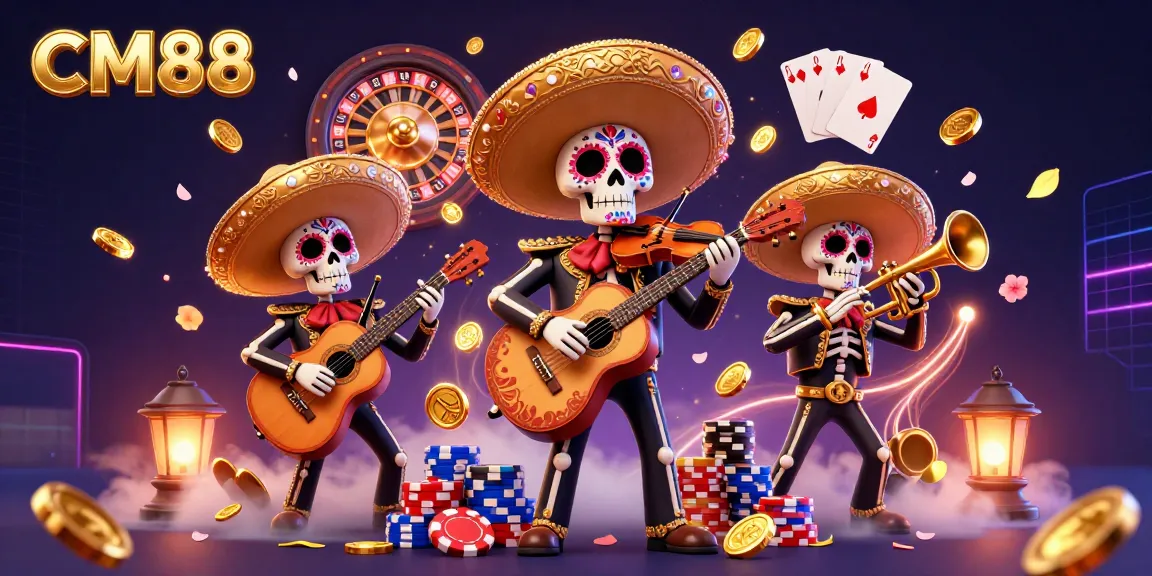 Experience the excitement at CM88 casino with vibrant mariachi characters and dynamic gaming elements.