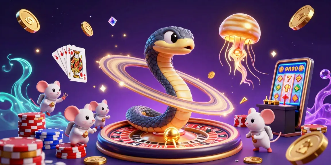 Engage with 78Win's thrilling cosmic casino scene featuring a roulette wheel and vibrant bets from astronaut mice.