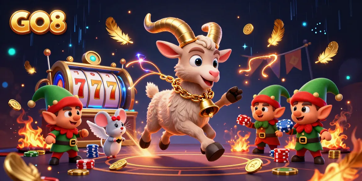 Engage in thrilling battles at the GO8 casino where Krampus, an angel mouse, and mischievous gremlins keep the action alive!