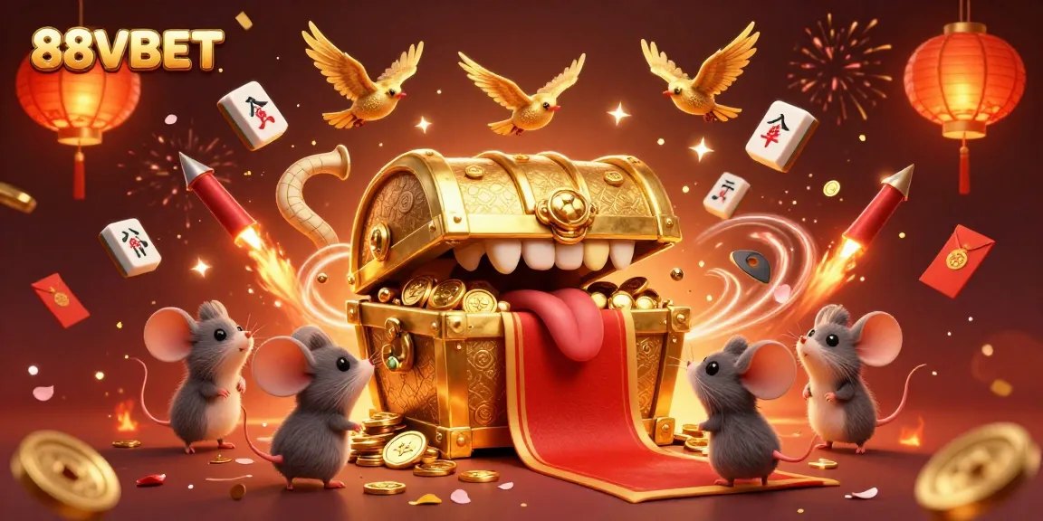 Engage with the exciting world of 88VBET as cartoon characters join a vibrant casino celebration.