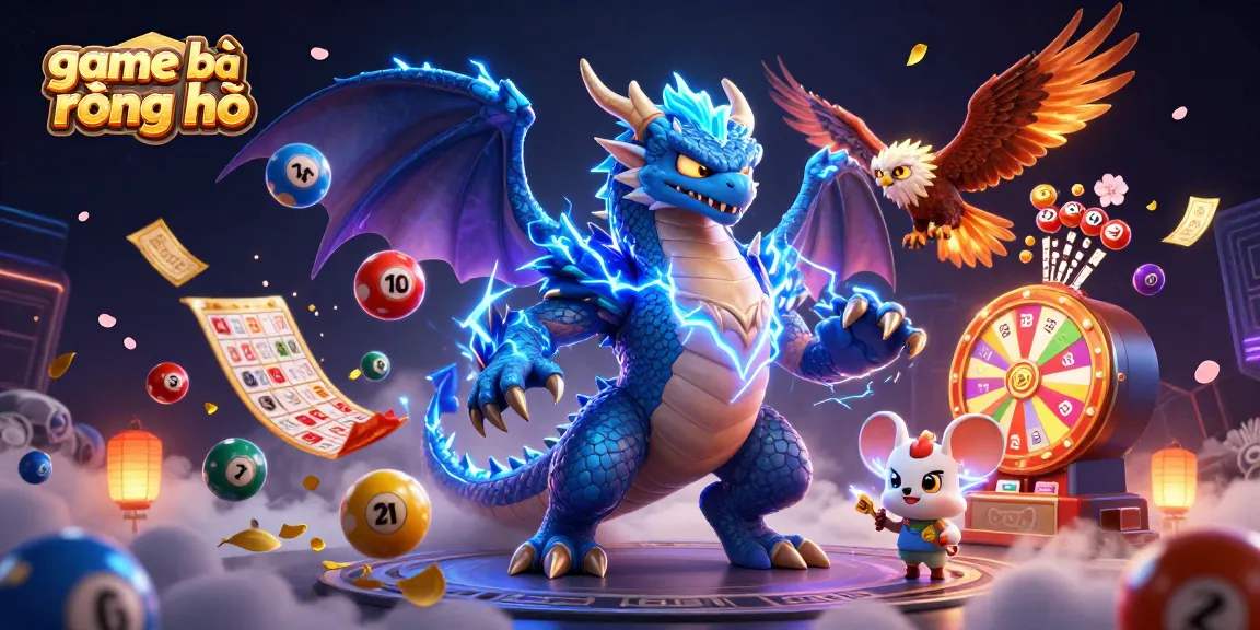 Experience game bài rồng hổ with thrilling characters and exciting elements in a vibrant casino scene.