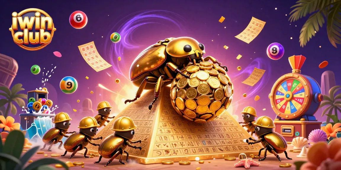 Engage with iwin club's exciting lottery-themed illustration showcasing fun game elements.