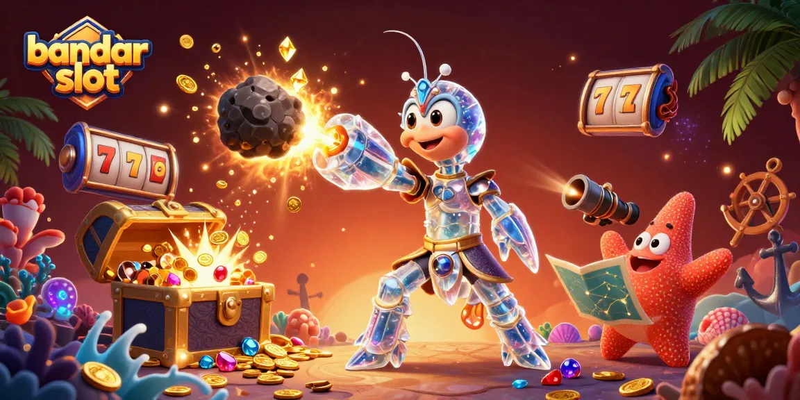 Experience excitement with bandar slot as the mantis shrimp breaks through an asteroid scattering gold and gems.