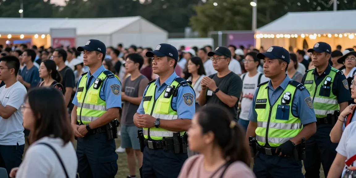 Event Security professionals ensuring safety at a local community event, trusted service provider.