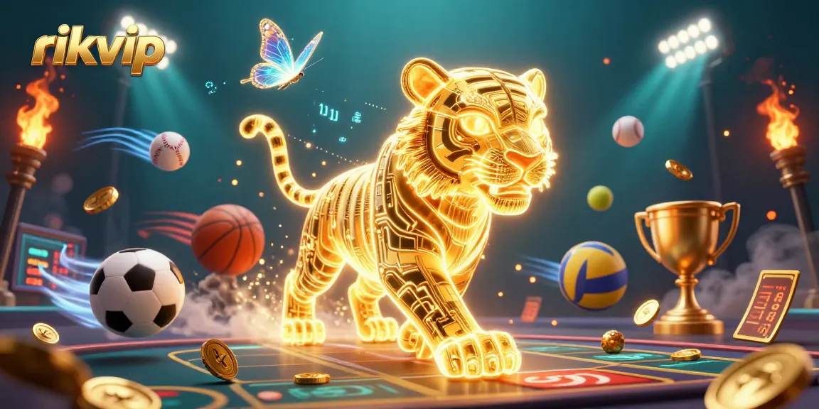 Experience thrilling gameplay at rikvip with dynamic 3D casino visuals and sports betting elements.