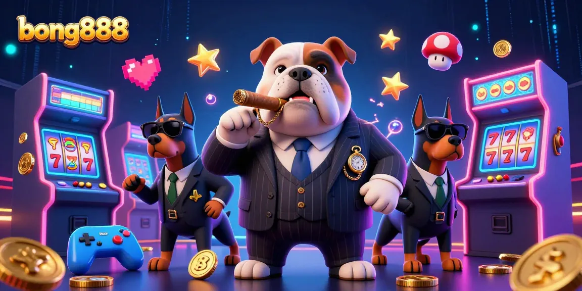 Experience the thrill of casino games with bong888 in a vibrant 3D animated scene featuring colorful gaming elements.