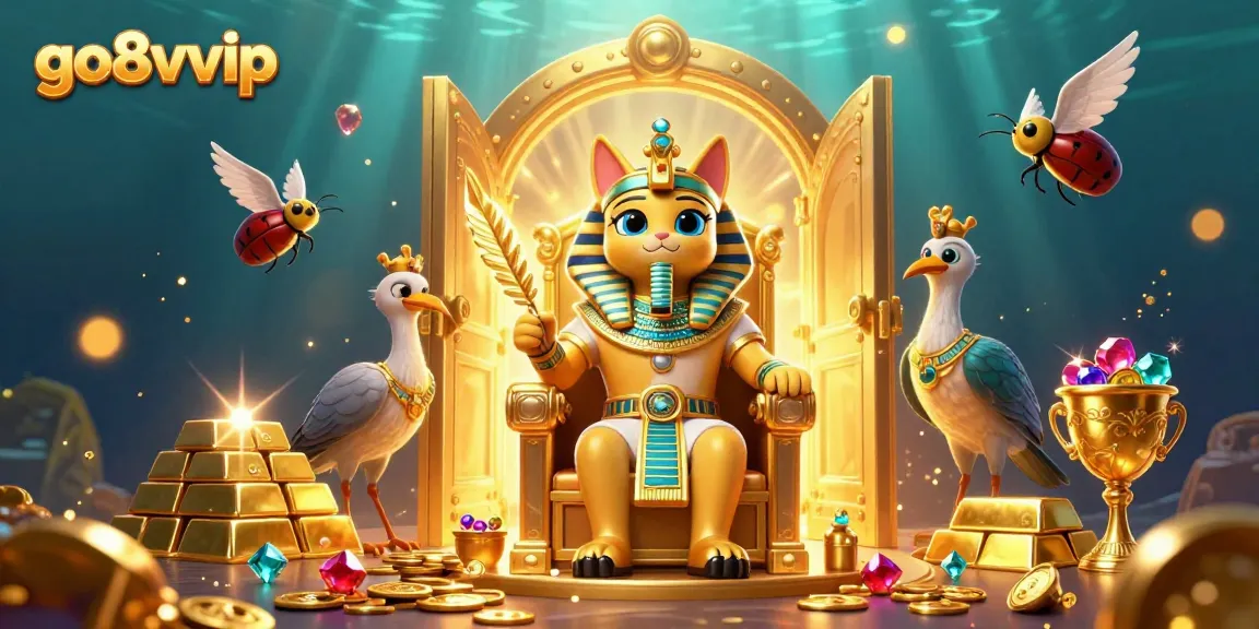 Join the adventure at go8vvip as treasure bursts forth from a golden vault, highlighting exciting casino wins.