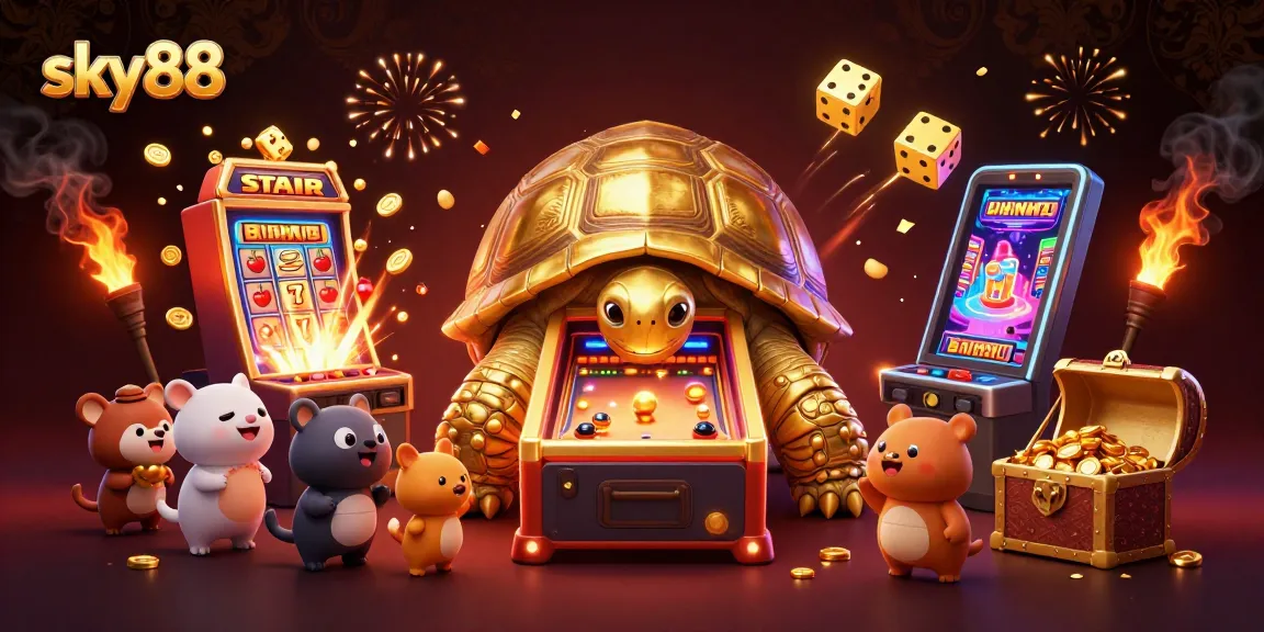 Join the excitement at sky88 with thrilling slots and game elements exploding in joy!