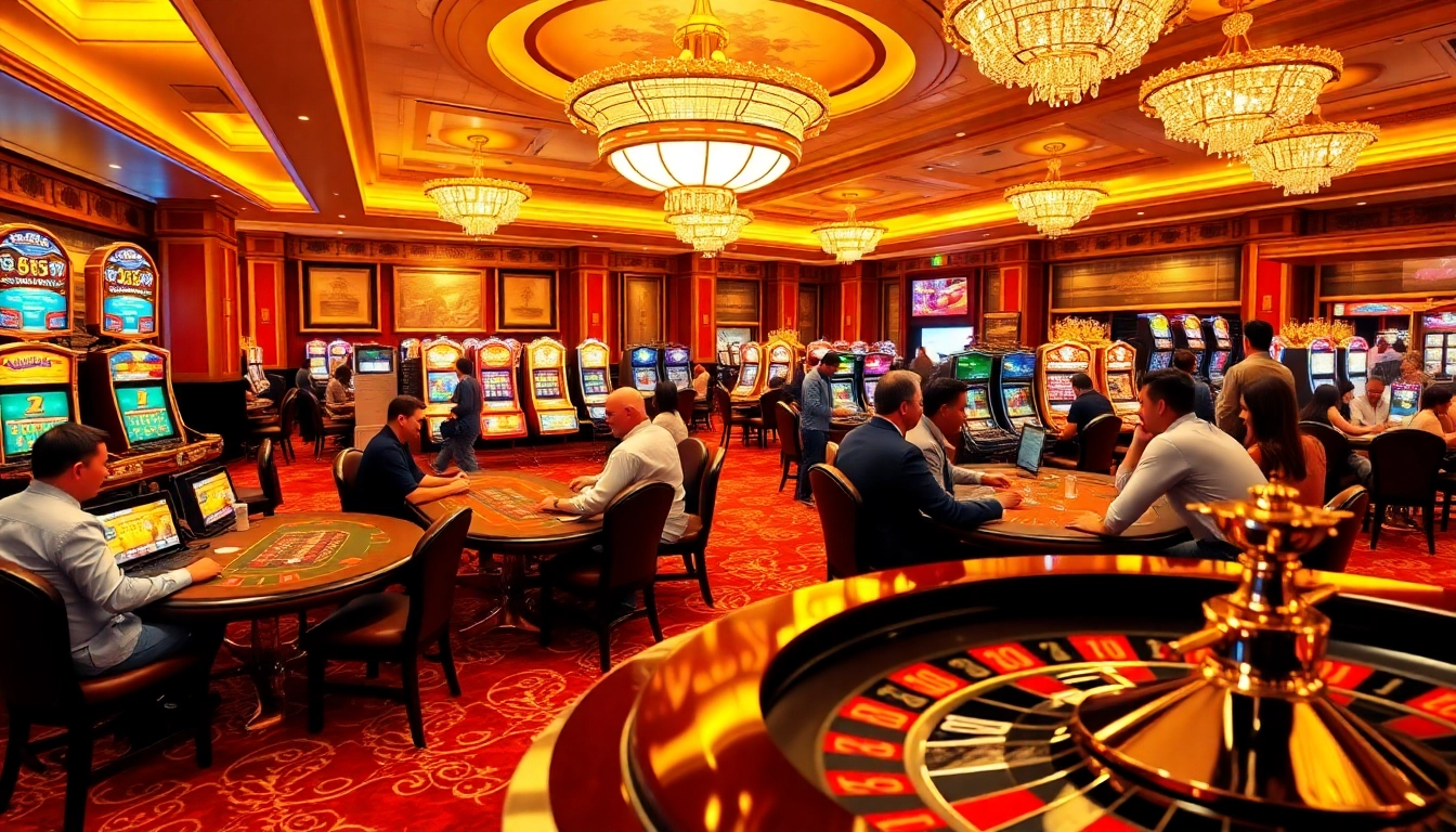 Experience the excitement of online gambling with vibrant casino visuals at https://sin88.app/ featuring tables, slots, and roulette.