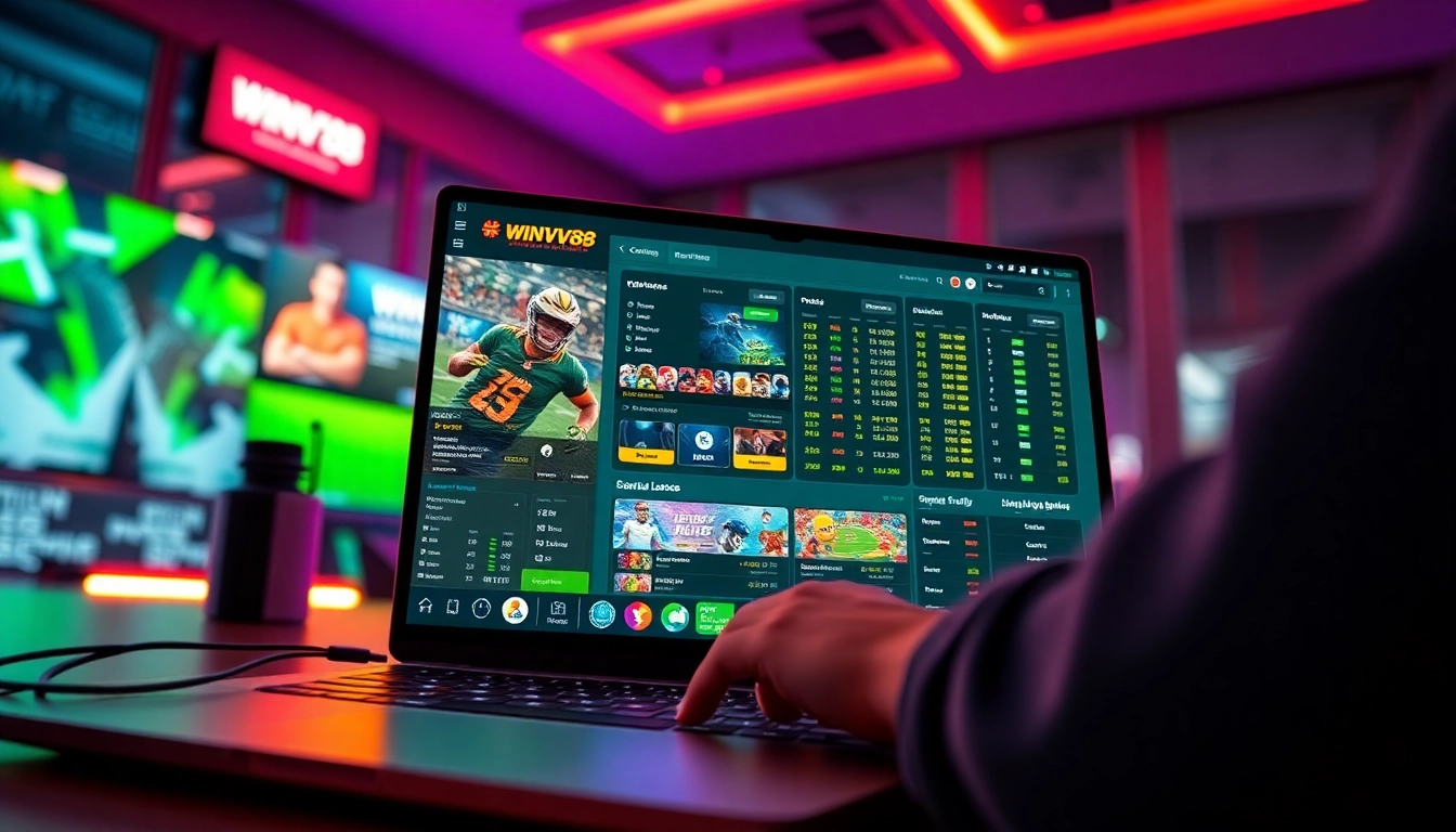 Discover the thrilling online betting atmosphere at winvn88.live with vibrant gaming interfaces.