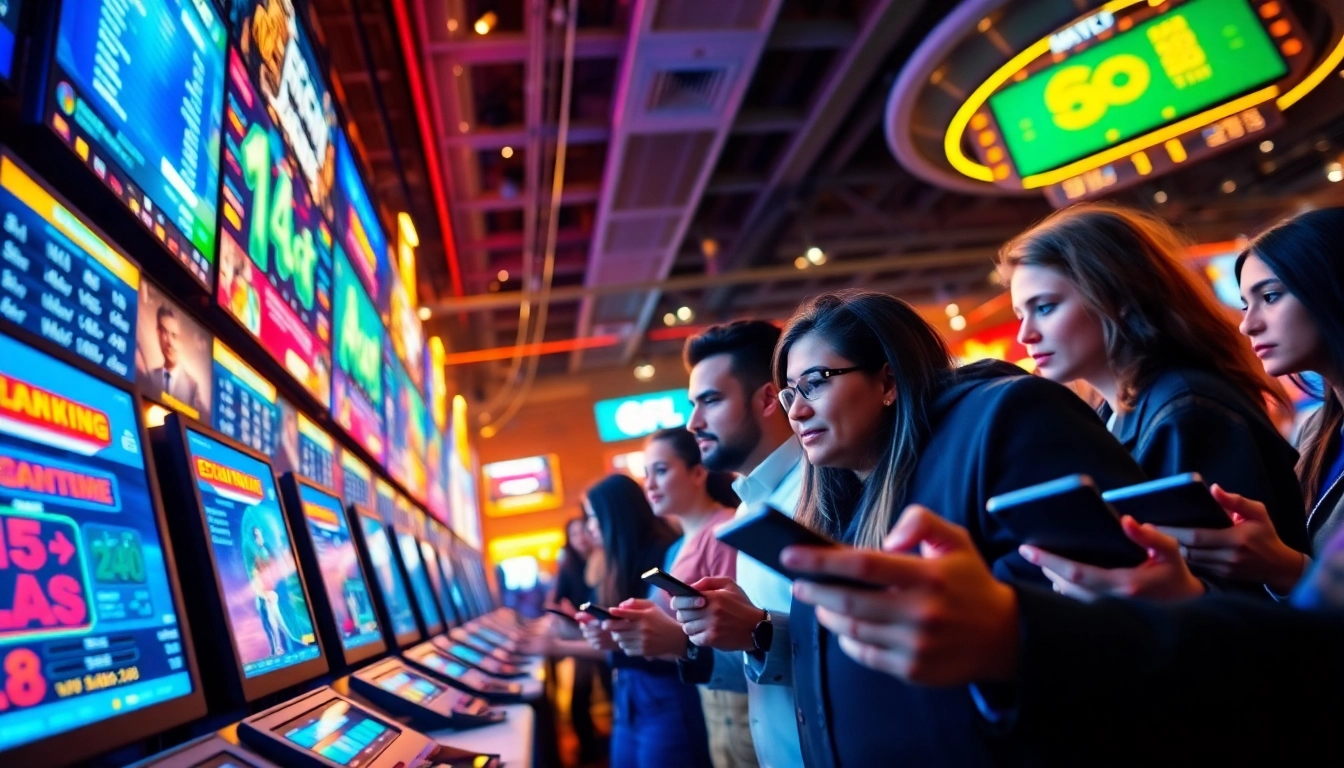 Exciting gaming experience at 566.con with diverse players engaging in online bets and casino games.