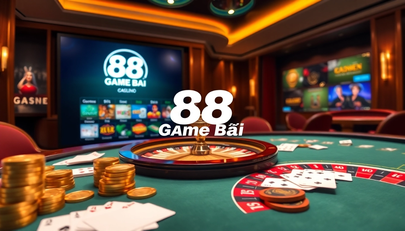 Engaging scene of 68 Game Bài showcasing table games, roulette, and vibrant casino excitement.