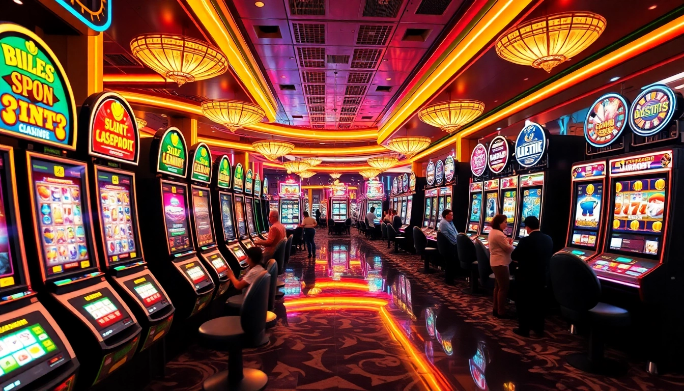 Exciting Slot Game featuring vibrant casino atmosphere and joyful players.