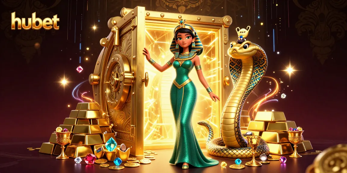 Experience hubet's captivating casino adventure with dazzling treasures and rich gold elements.