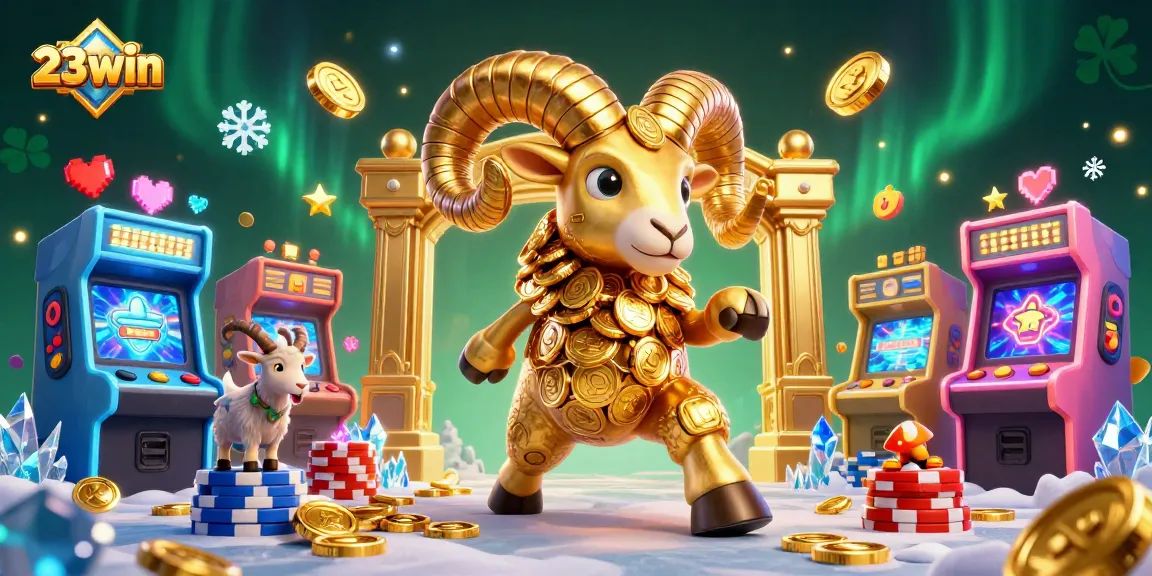 Experience the thrill of 23win through vibrant 3D casino elements and dynamic characters.