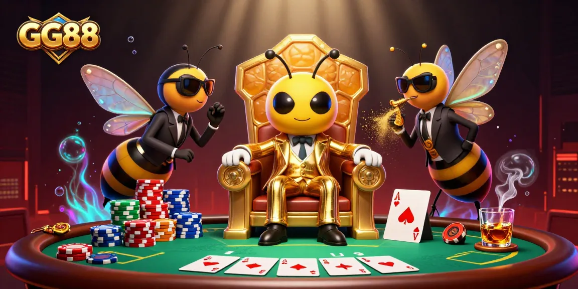 Play engaging games at GG88, showcasing wealth and excitement in a colorful casino atmosphere.