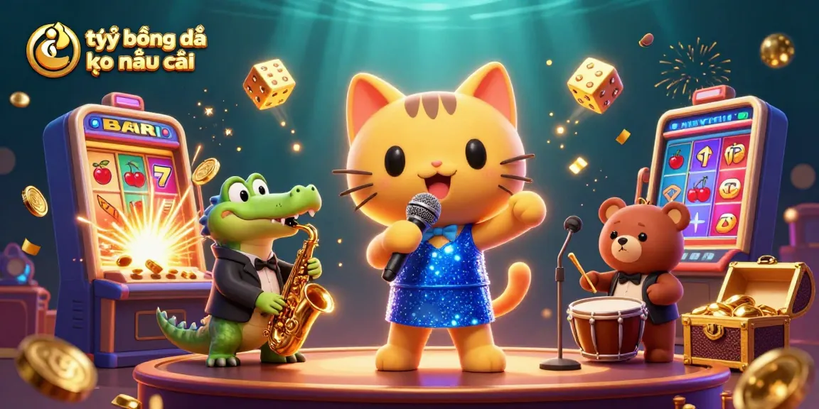 Engage with tỷ lệ bóng đá kèo nhà cái in a vibrant 3D casino scene featuring animated characters and exciting game elements.