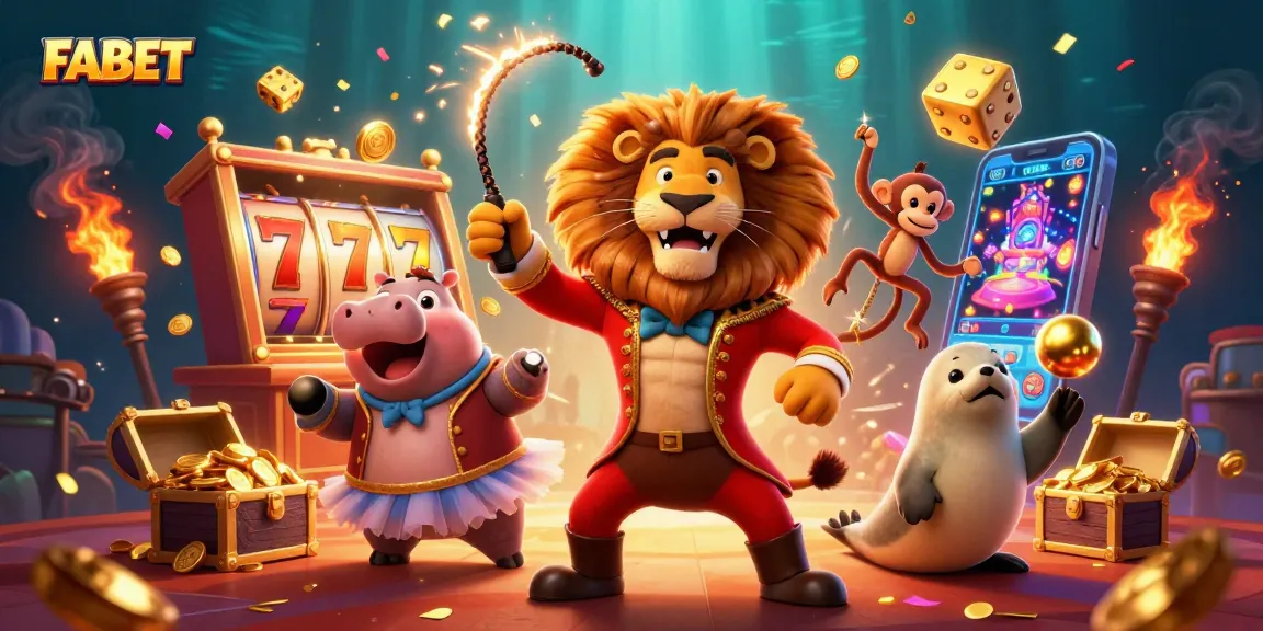 Experience the excitement of FABET with dynamic casino action and vibrant characters.