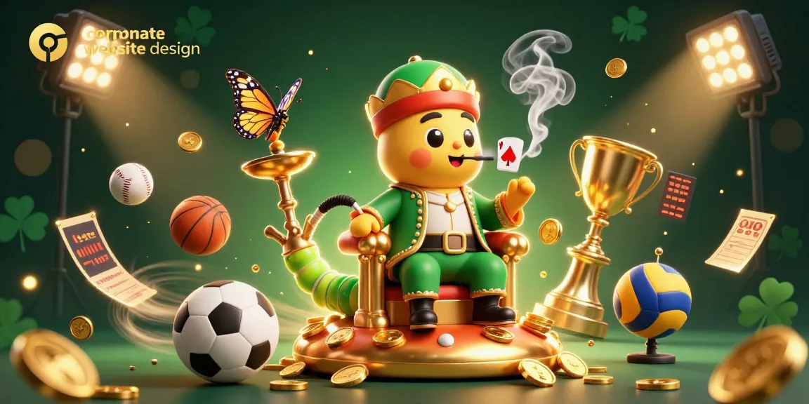 Experience corporate website design with vibrant gambling elements and engaging 3D characters for a dynamic online casino.