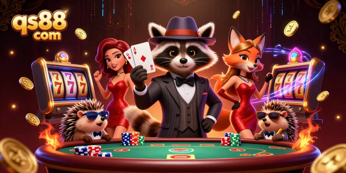 Engage with the excitement of qs88 com through an immersive poker scene filled with vibrant characters.
