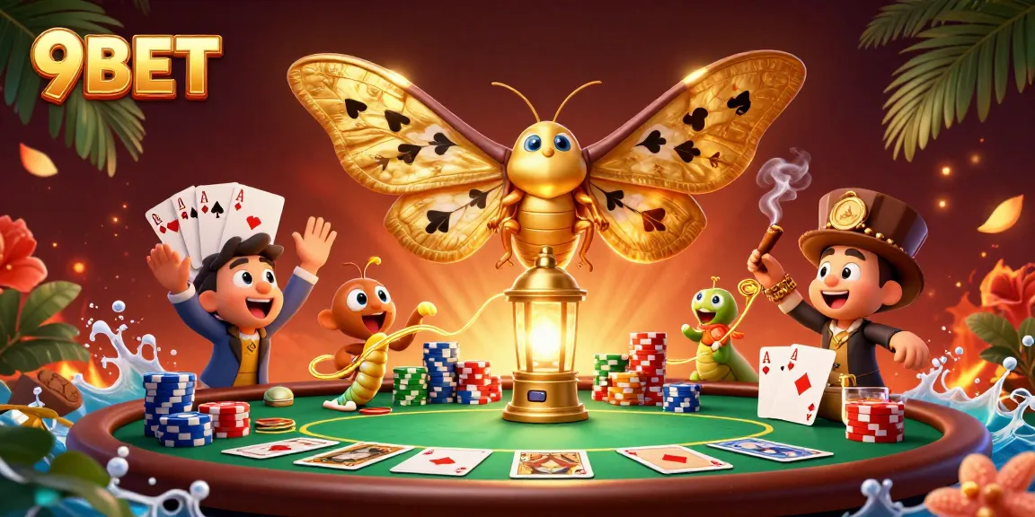 Experience exhilarating gameplay at 9BET with stunning casino scenes and poker excitement.