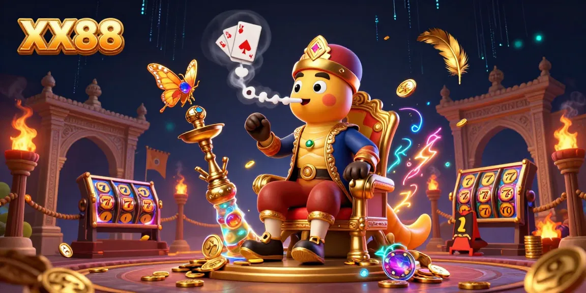 Experience exhilarating gameplay in XX88's vibrant 3D illustration showcasing unique gambling themes.