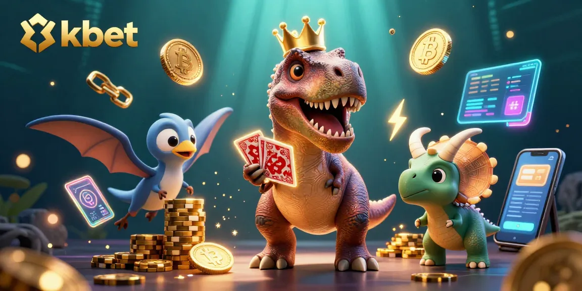 Experience thrilling gameplay at 8kbet with a unique 3D casino illustration featuring vibrant characters and crypto themes.