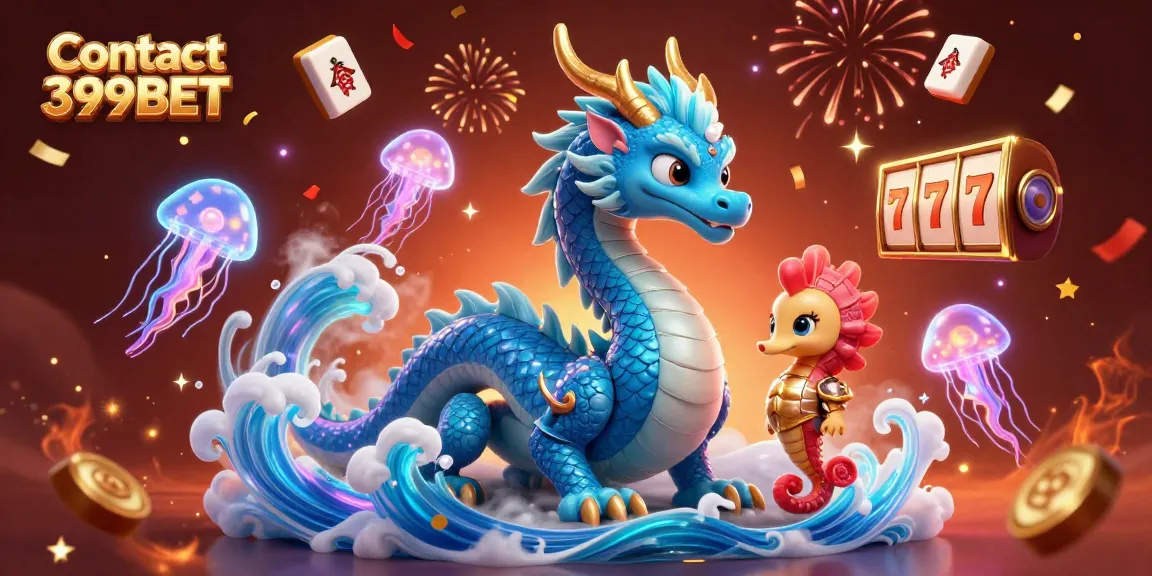 Engage with Contact 399BET for swift gambling support in a vibrant casino-themed illustration.