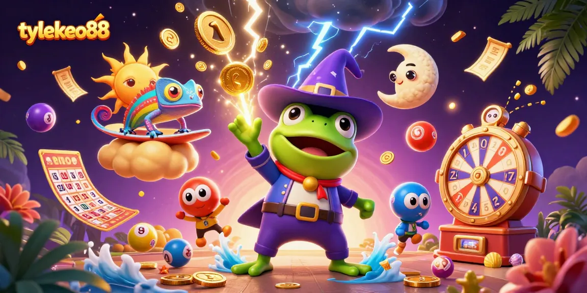 Experience the excitement of tylekeo88 with a vibrant collection of gaming elements and whimsical characters.