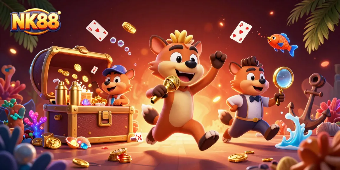 Experience the vibrant energy at NK88 casino as hyenas bring the comedy and entertainment.