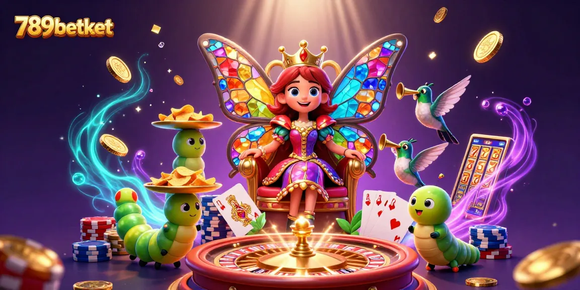 Experience the rich casino world of 789betket through vibrant 3D illustration showcasing exciting gameplay elements.