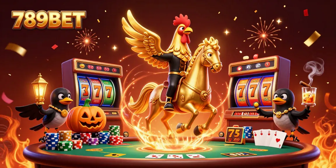 Experience exhilarating gaming at 789BET with vibrant scenes of thrilling slot jackpots and poker excitement.